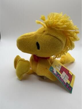 Vintage Peanuts Woodstock Beanbag Plush – Applause – Yellow – Stuffed Animal